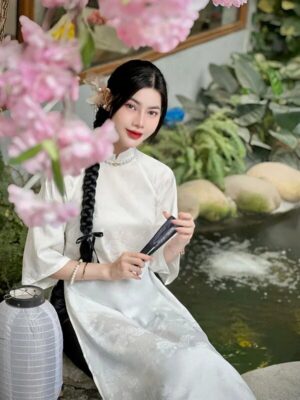 áo dài đi chùa 5