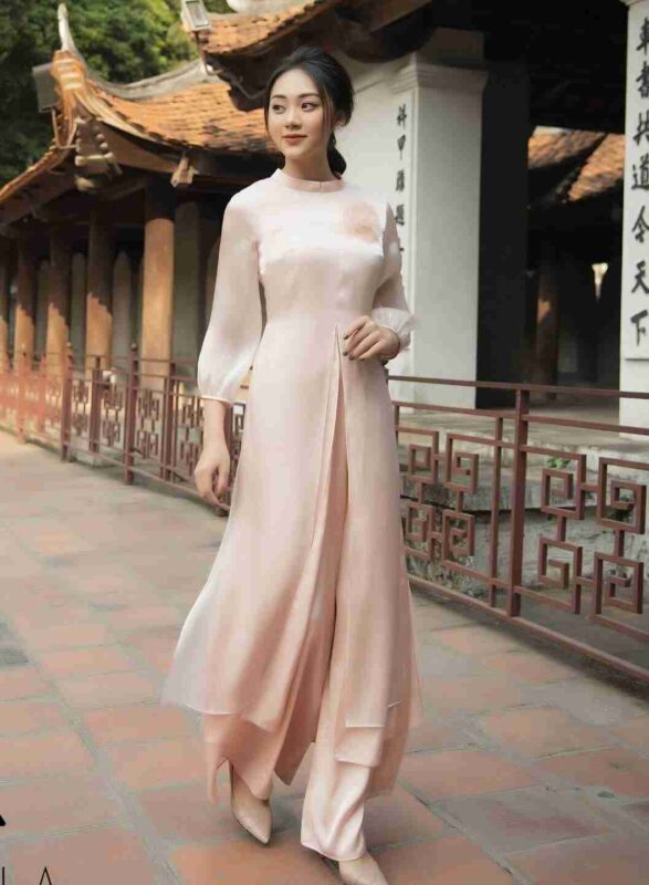áo dài tết áo dài xẻ tà cao