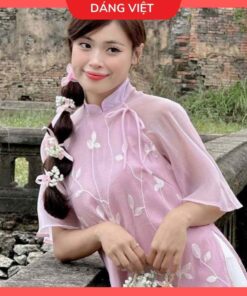 Set áo dài voan nơ