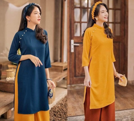 áo dài lụa cách tân