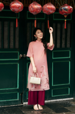 áo dài lụa cách tân