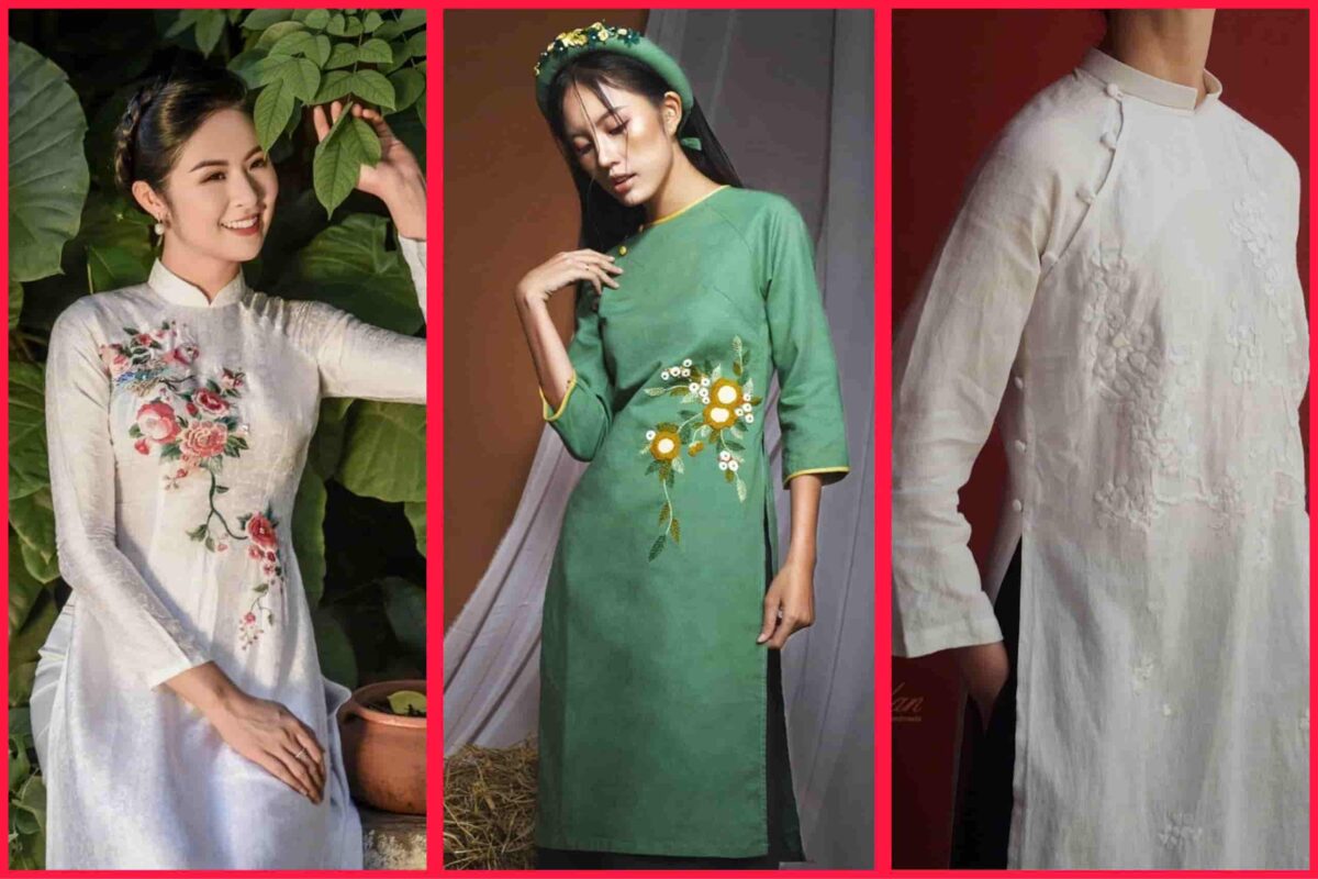 Mẫu Áo Dài Gấm Mới Nhất