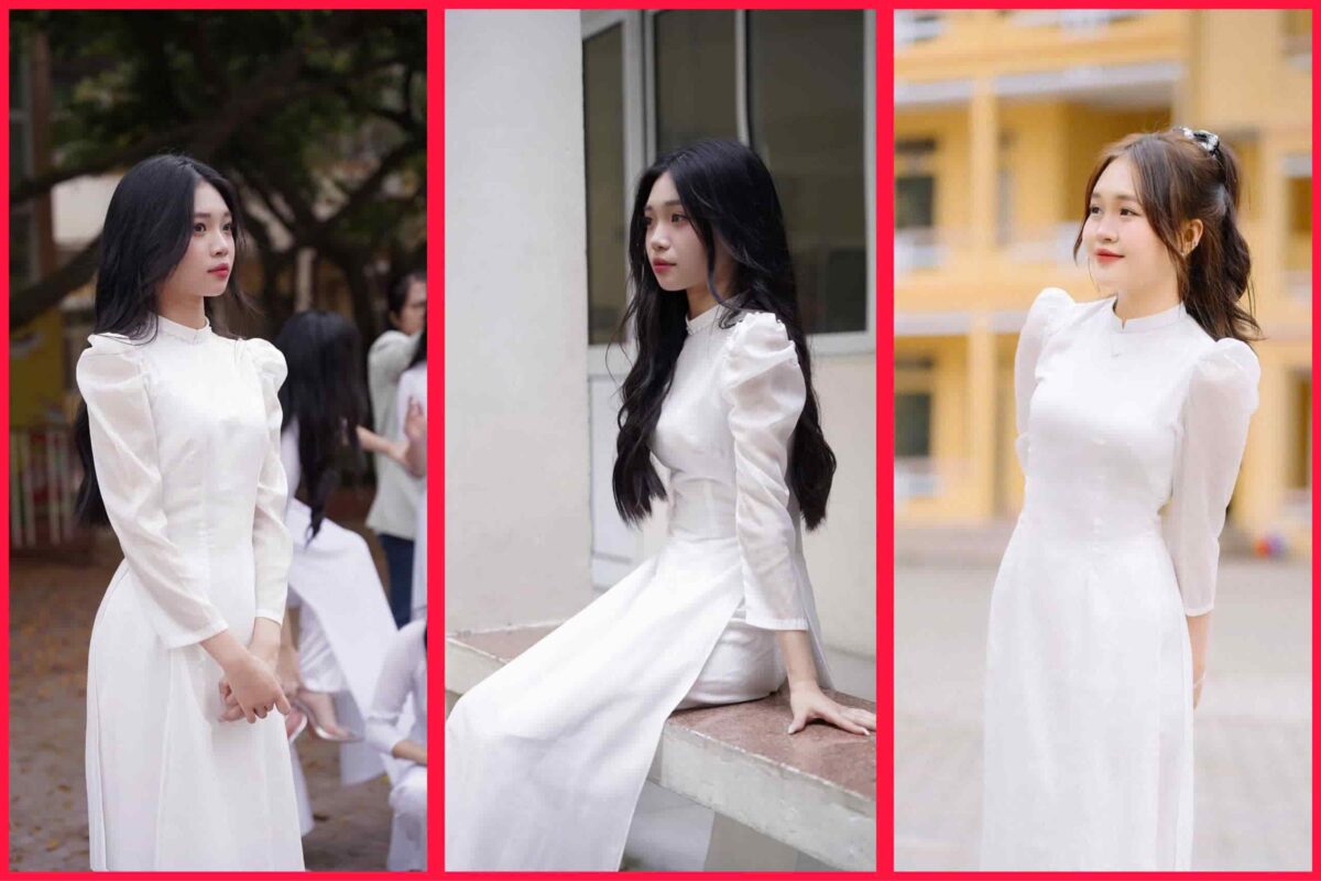 Vải may áo dài học sinh