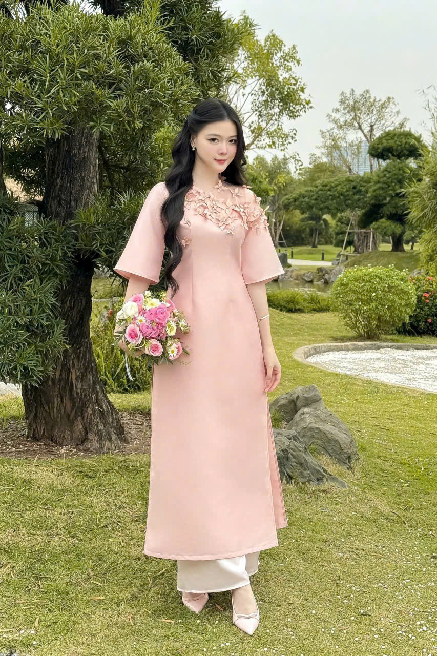 mẫu áo dài gấm mới nhất