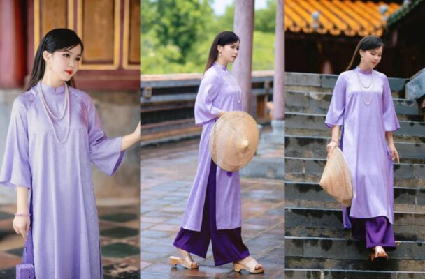 Lựa chọn chất liệu và màu sắc phù hợp cho áo dài đi chùa